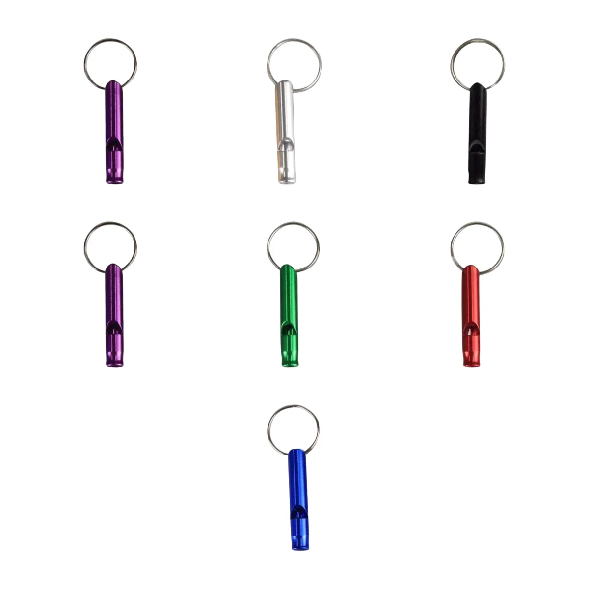 Key-Ring Keychain Integrated Emergency Whistle Clip