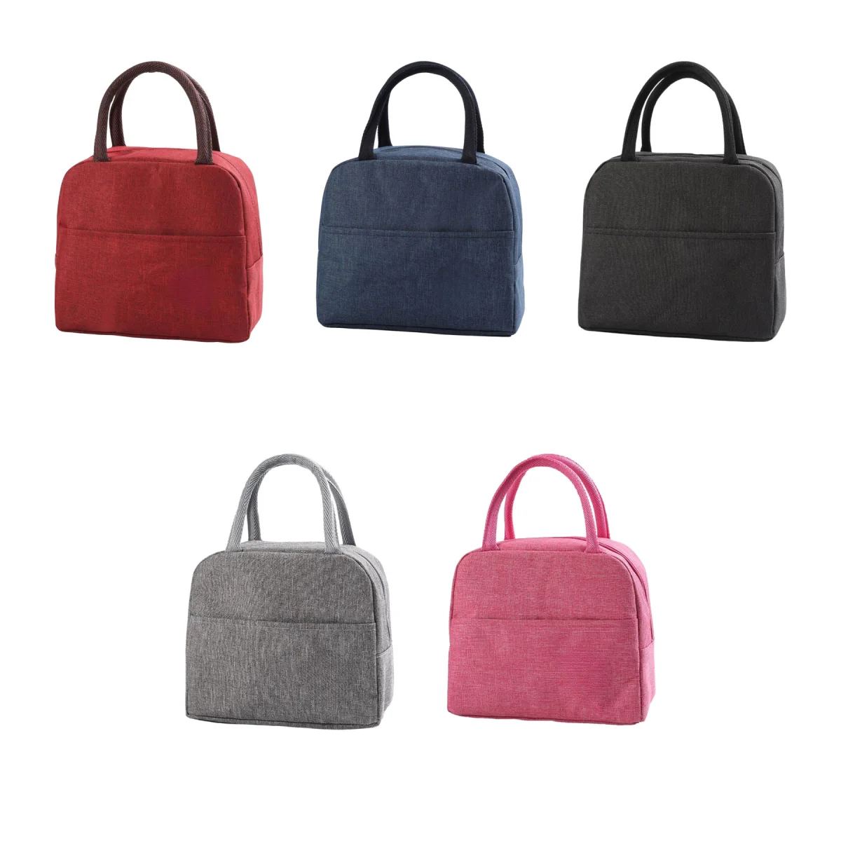 Stain-Resistant Insulated Zippered Lunch Carry Bag