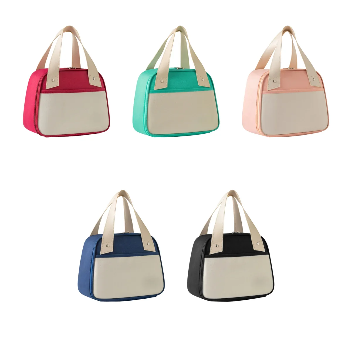 Front-Pocket Trapezoid Shape Lunch Carry Bag