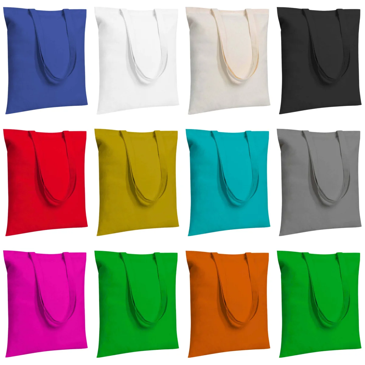 Long-Handle Heavy Duty Cotton Canvas Tote Bag