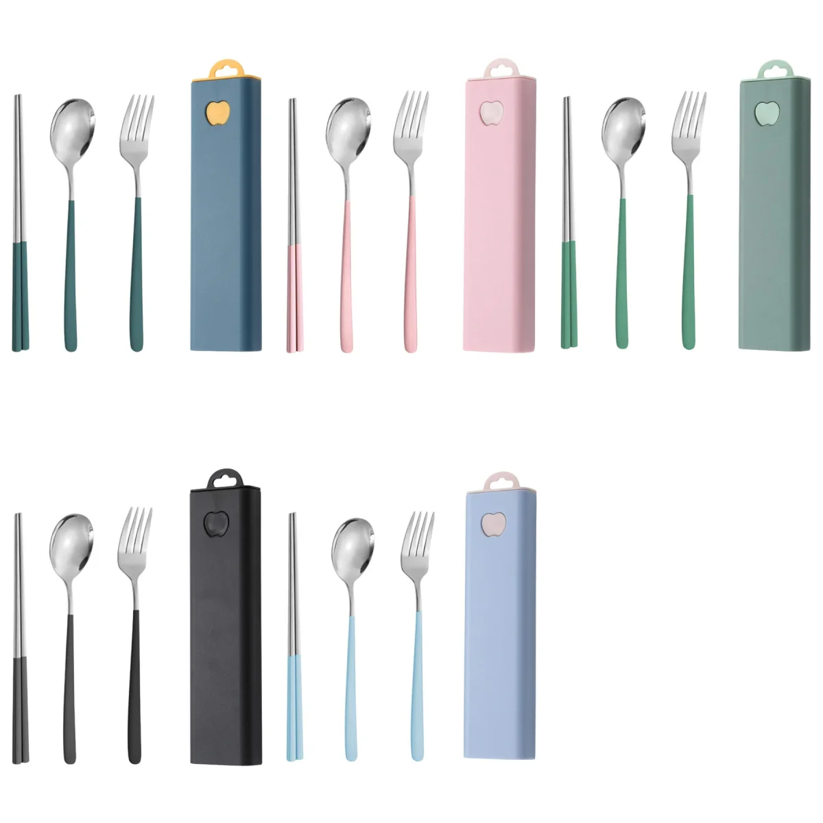 Rustproof 304 Steel Travel Cutlery Set Kit