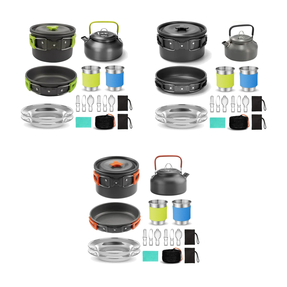 Nest-Bundle Nesting Aluminum Camp Cookware Set