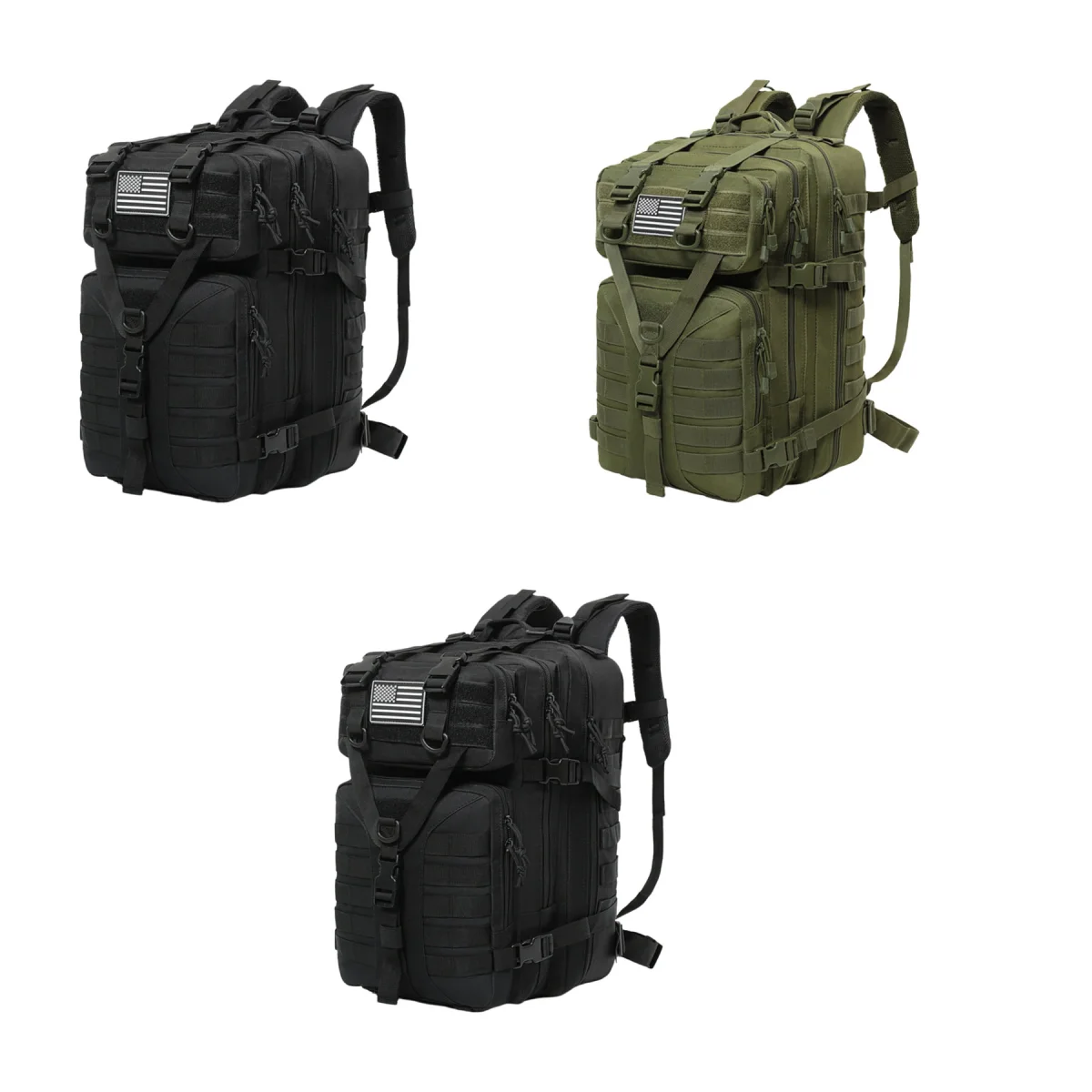 Patch-Panel Rugged Tactical Hiking Backpack Pack