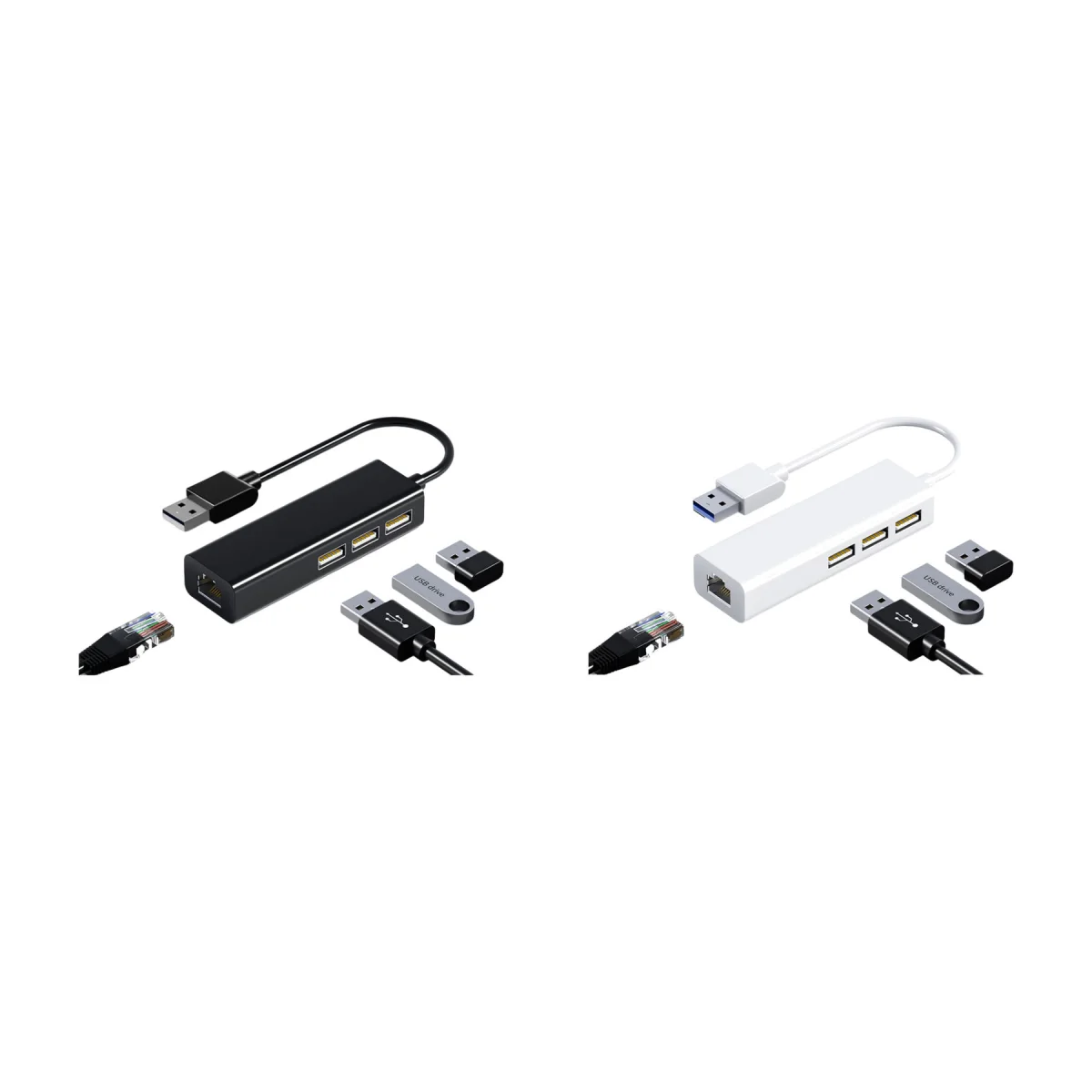 Plug-Play USB To Ethernet Network Adapter Hub