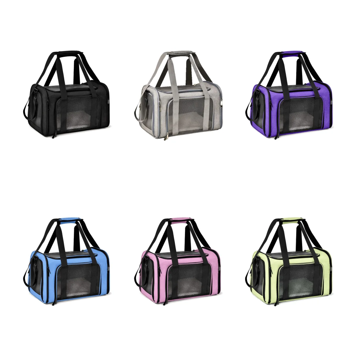 Clear-Panel Ventilated Travel Pet Carrier Bag