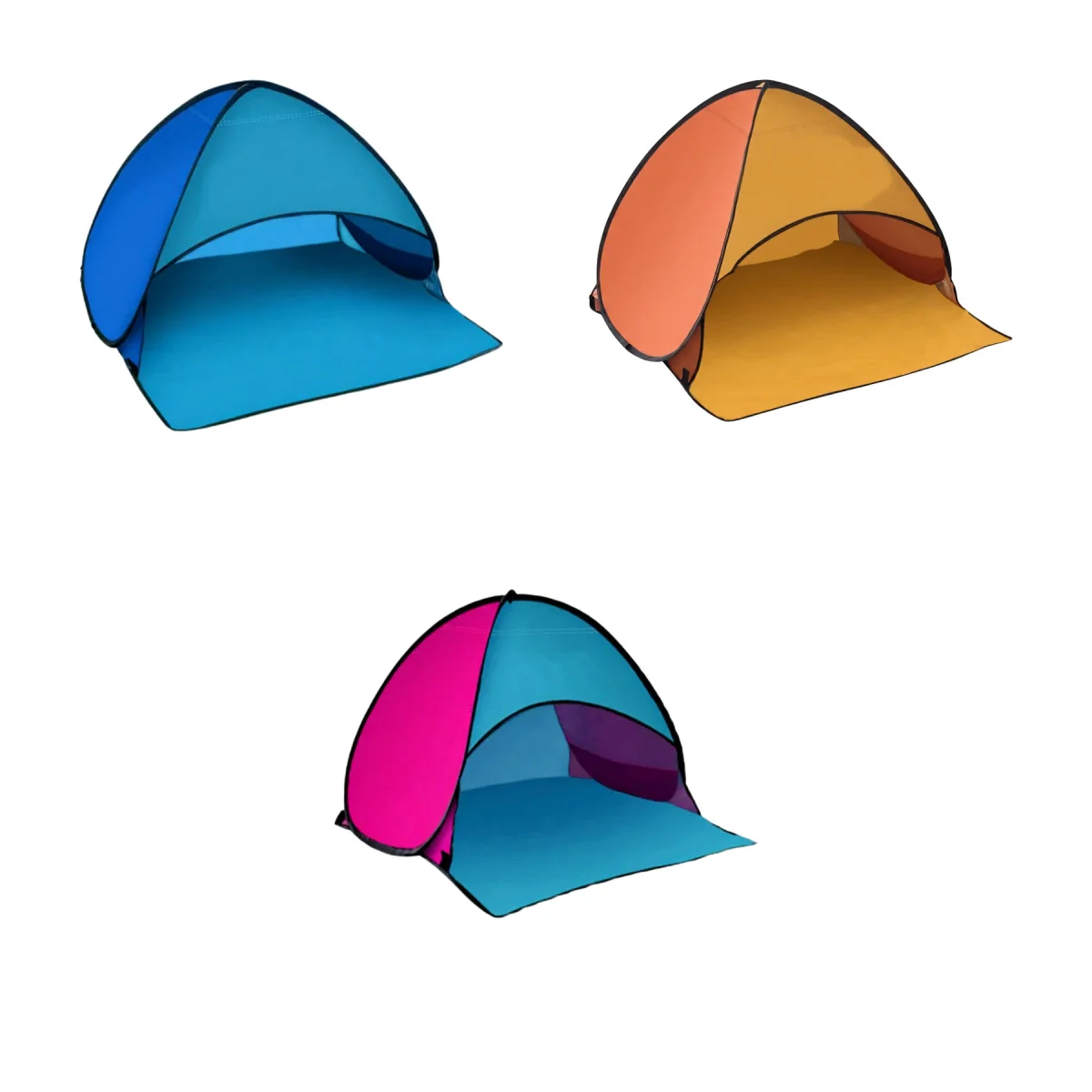 Seconds-Setup Pop Up Beach Shelter Tent Shade