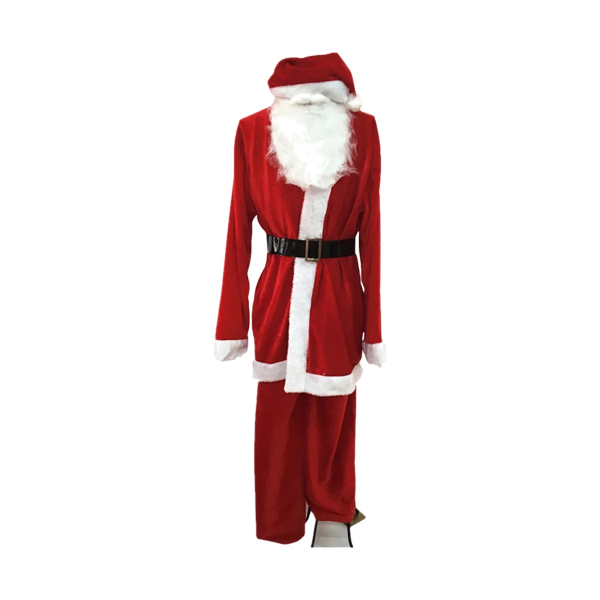 Red-Cloth Complete Traditional Santa Costume Outfit