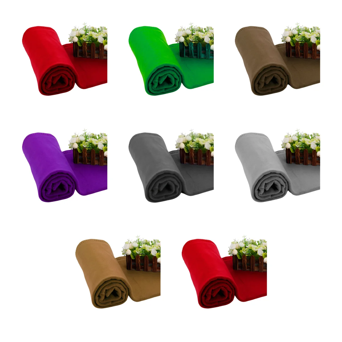 Solid-Hue Solid Color Lightweight Fleece Blanket