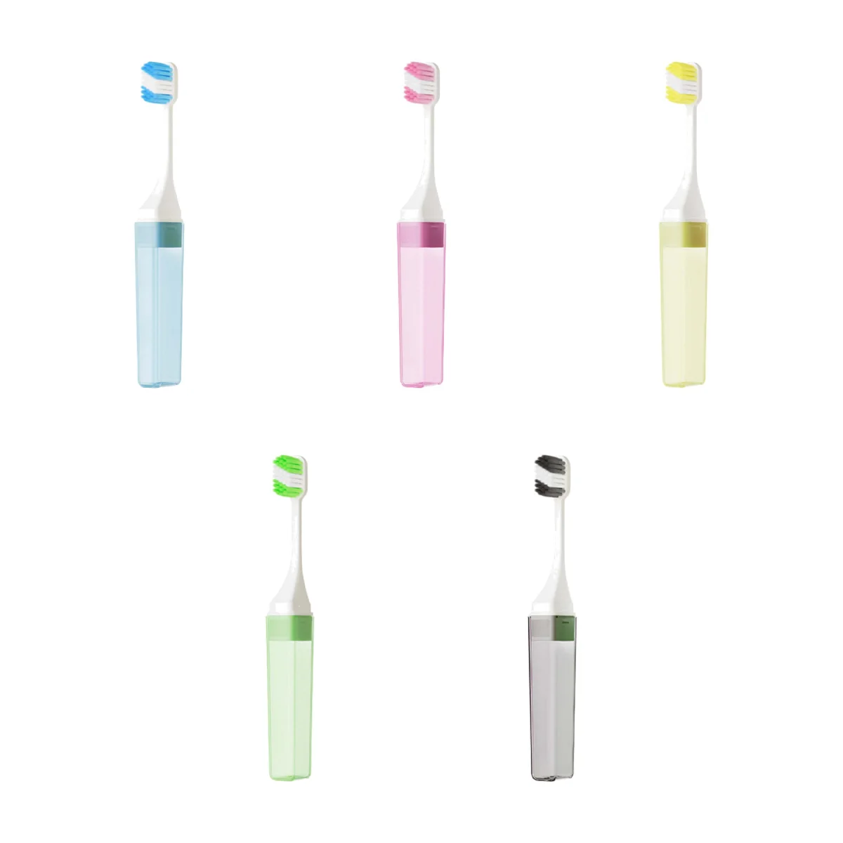 Dust-Shield Foldable Soft Bristle Travel Toothbrush