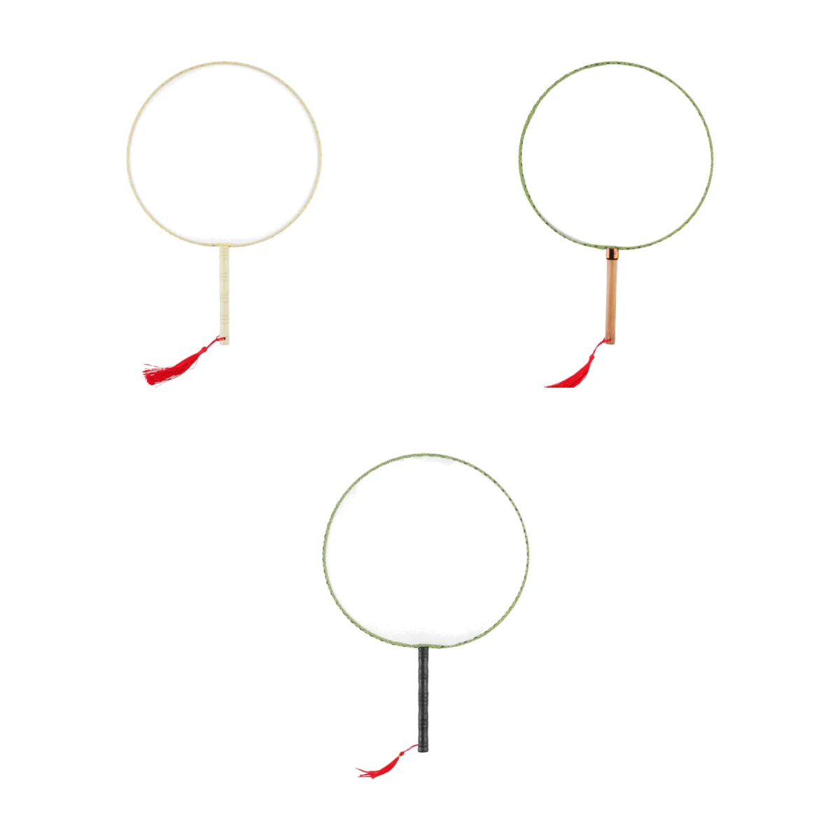 DIY-Ready Blank Round Hand Painting Fan