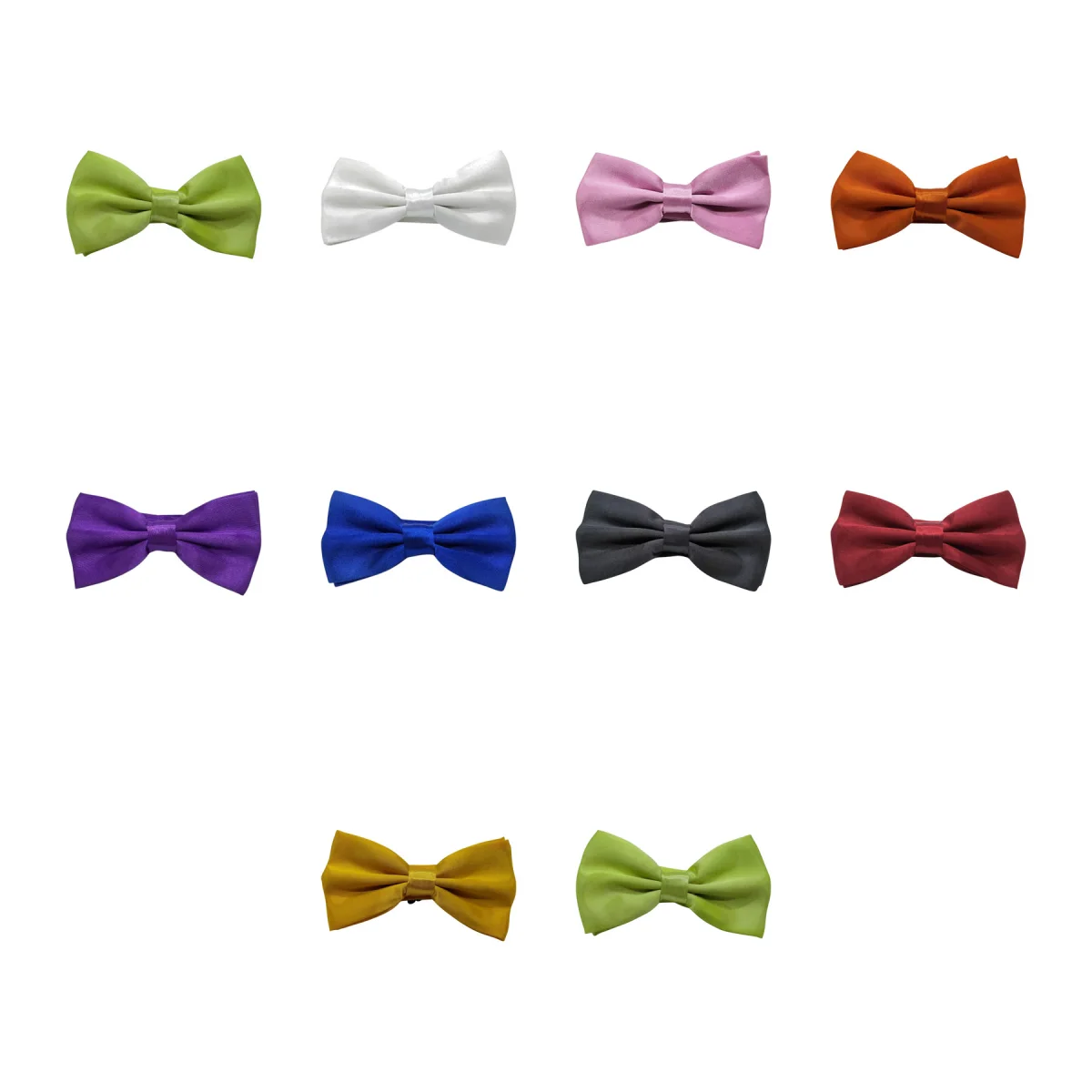Adjustable Satin Solid Color Pre Tied Bow Tie