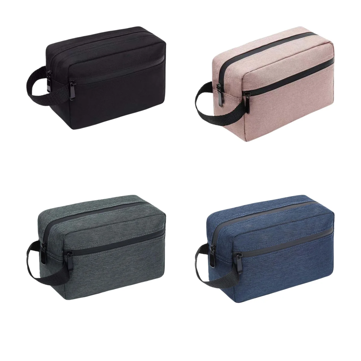 Side-Handle Waterproof Oxford Toiletry Pouch Bag