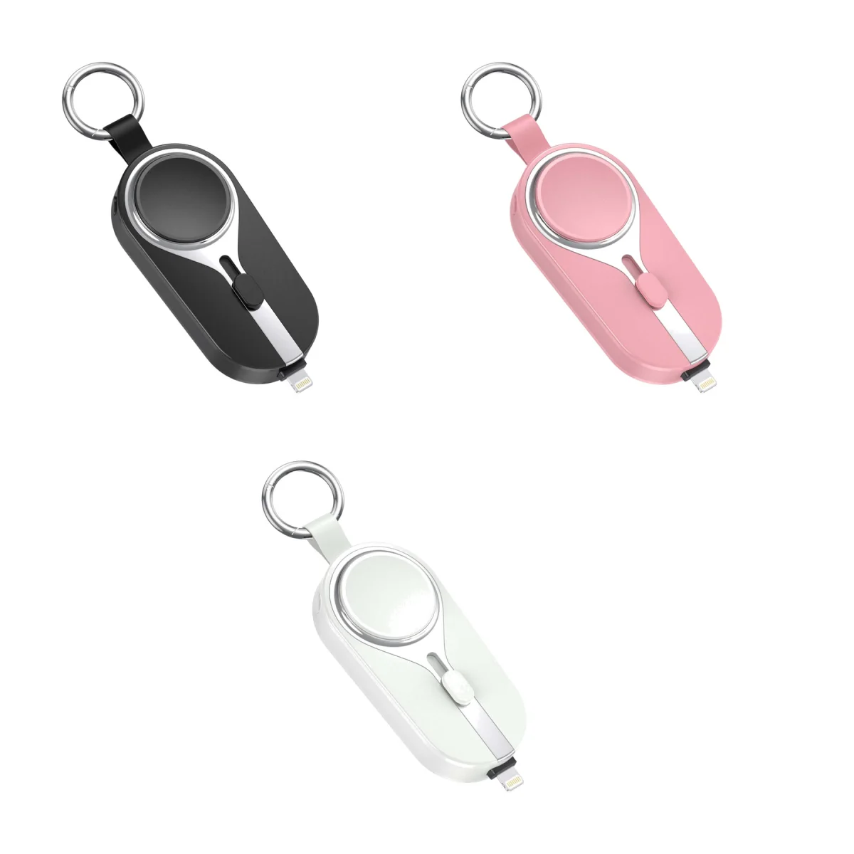 Built-In-Cable Keychain Retractable Cable Power Bank