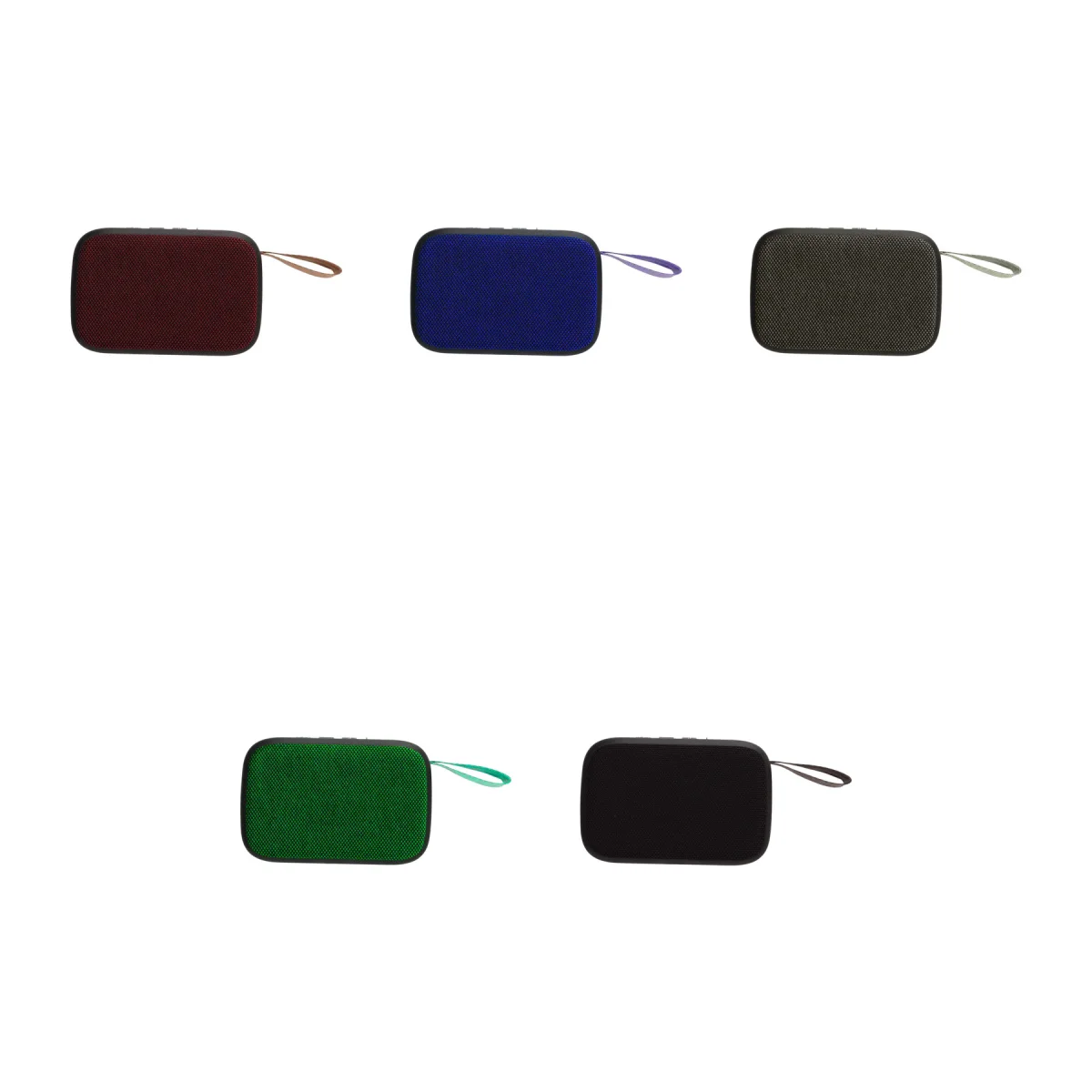 Textured-Shell Fabric Wrapped Mini Bluetooth Speaker