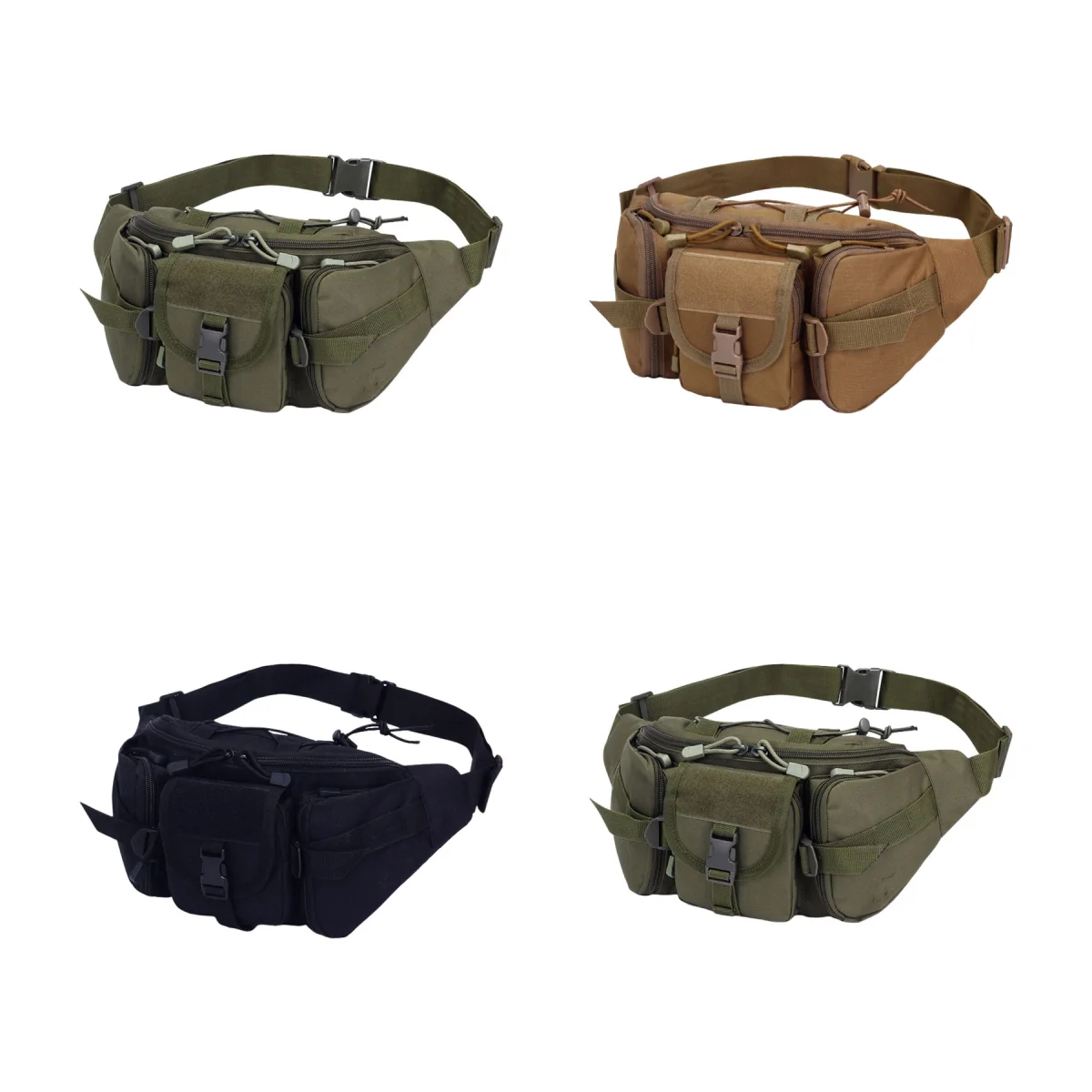 Expandable-Body Tactical MOLLE Waist Utility Pack