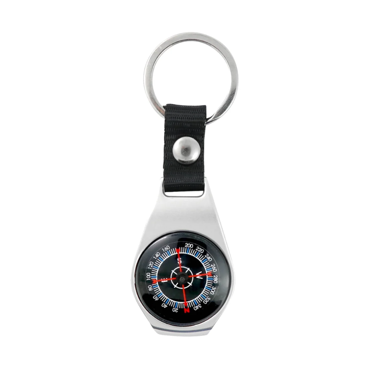 Dual-Face Carabiner Compass Thermometer Keychain Tool