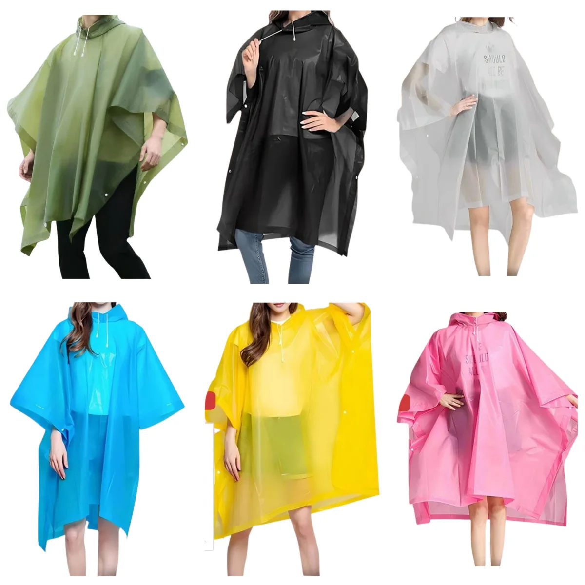 Pocket-Fold EVA Waterproof Emergency Rain Poncho