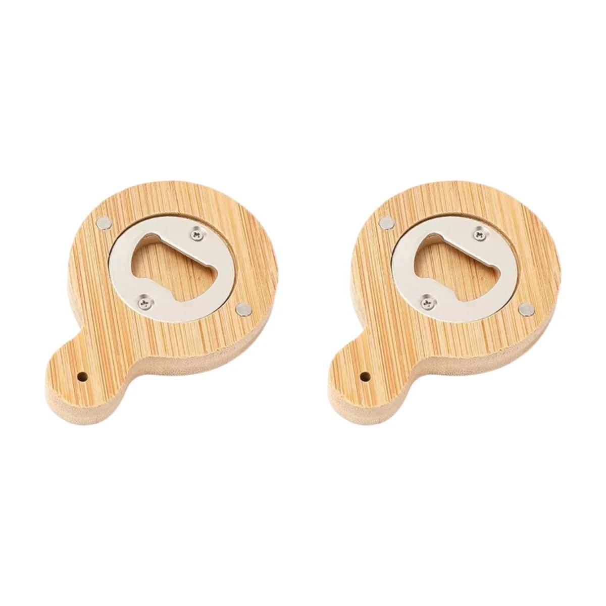 Fridge-Magnet Bamboo Magnetic Refrigerator Bottle Opener