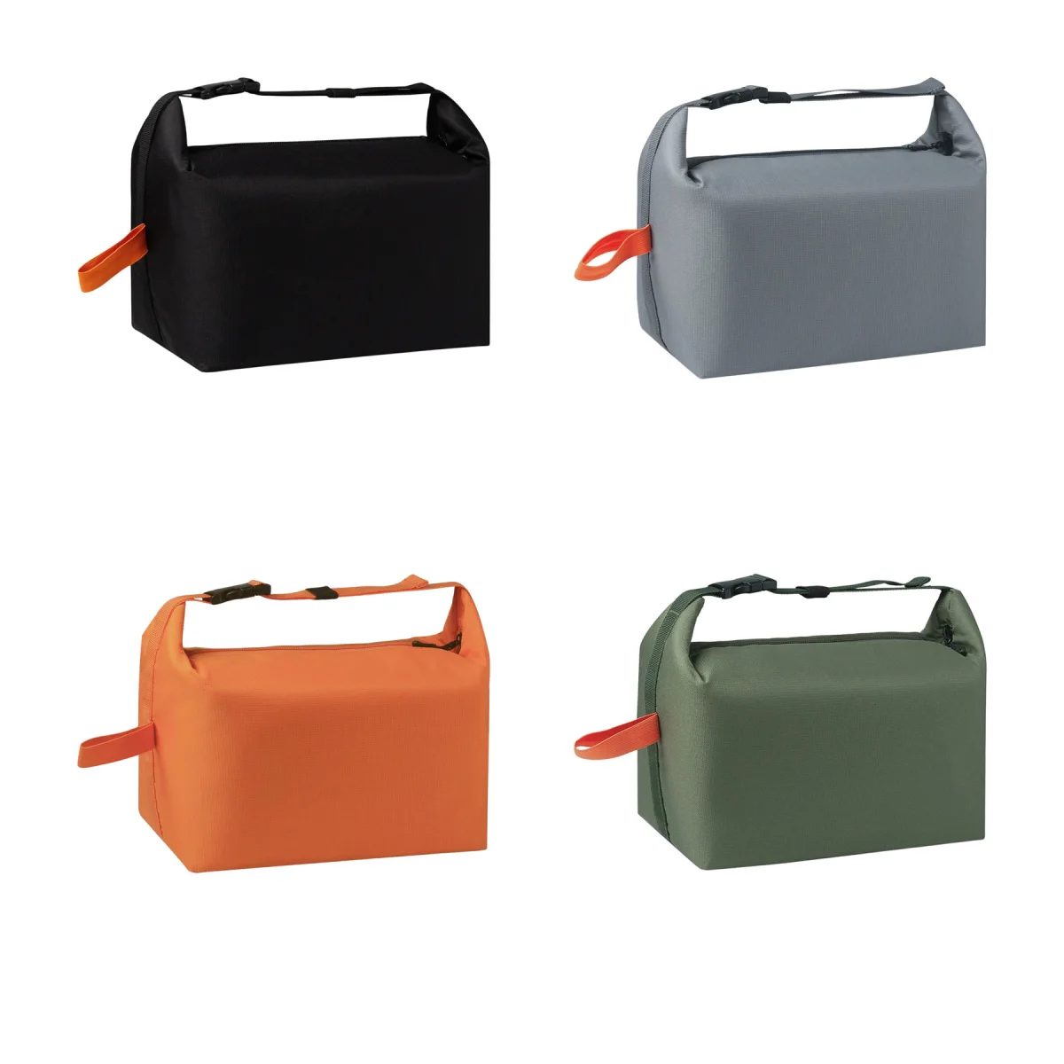 Buckle-Close Roll Top Insulated Lunch Carry Bag