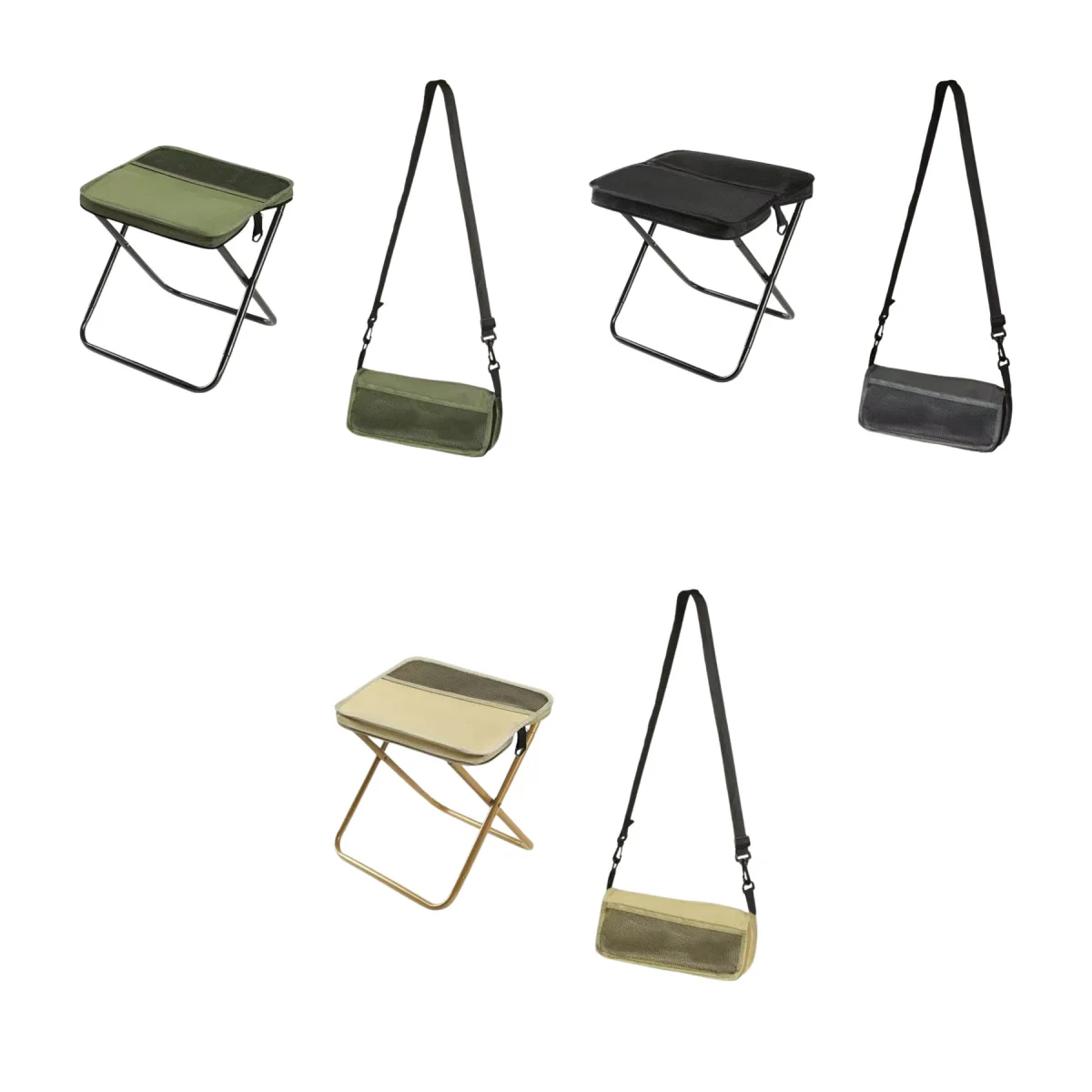 Strap-Carry Folding Seat Shoulder Bag Stool