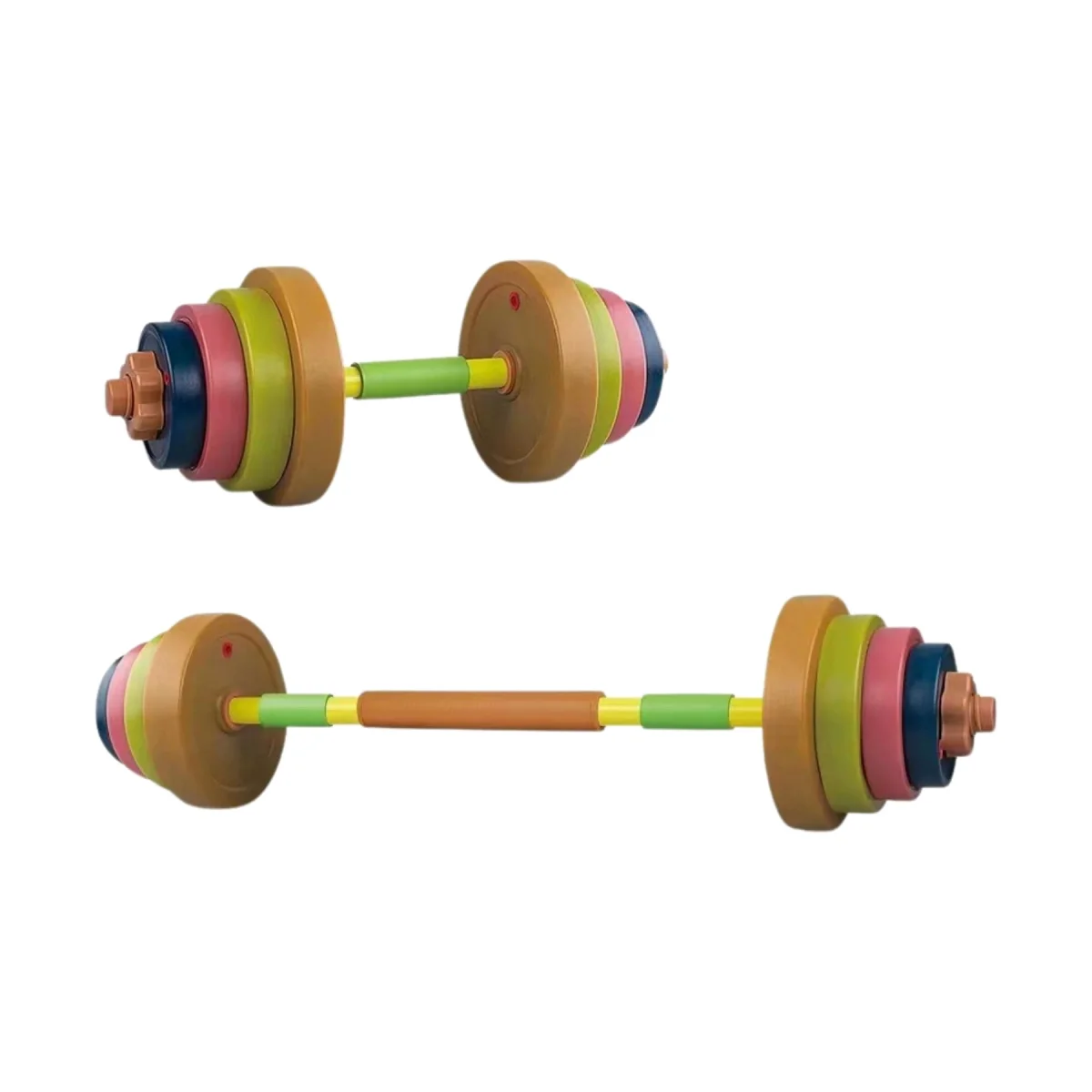 Two-In-One Convertible Kids Barbell Dumbbell Set