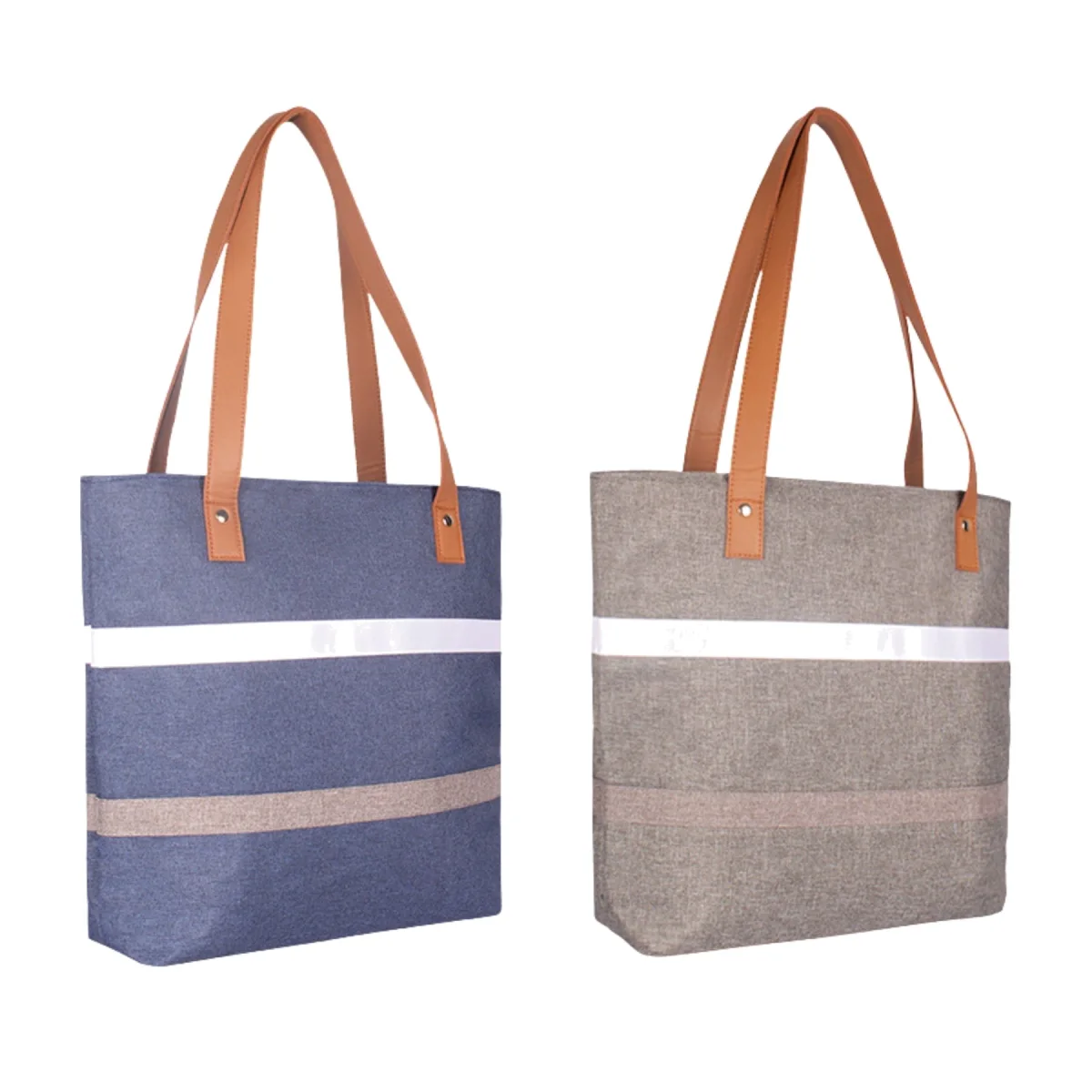 Striped Insulated Oxford Tote