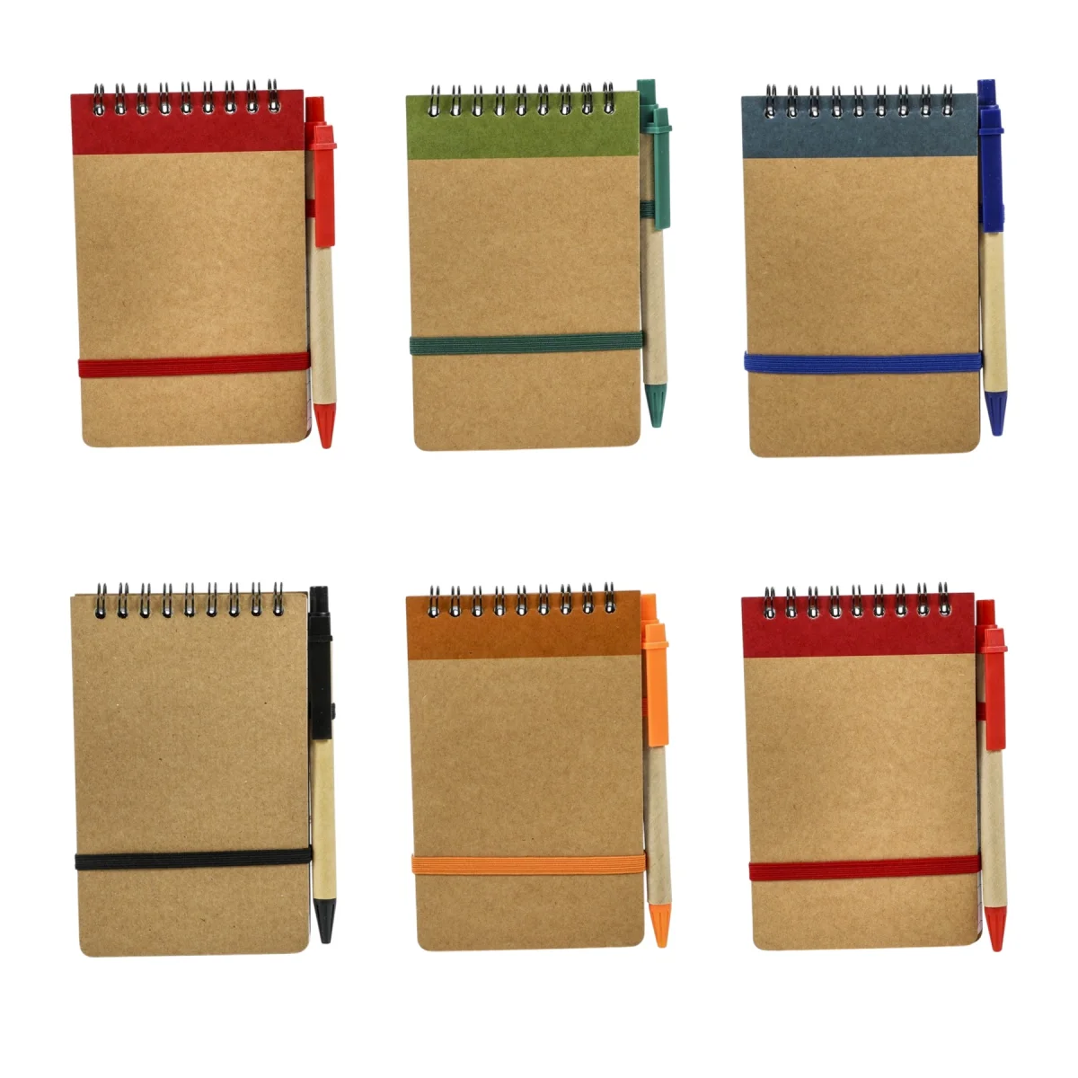 Recycled Kraft Paper Study Notebook With Pen