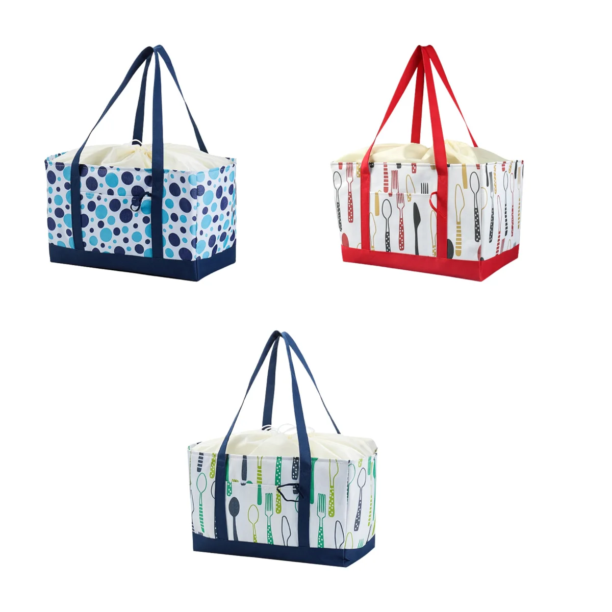 Foldable Grocery Insulated Cooler Tote