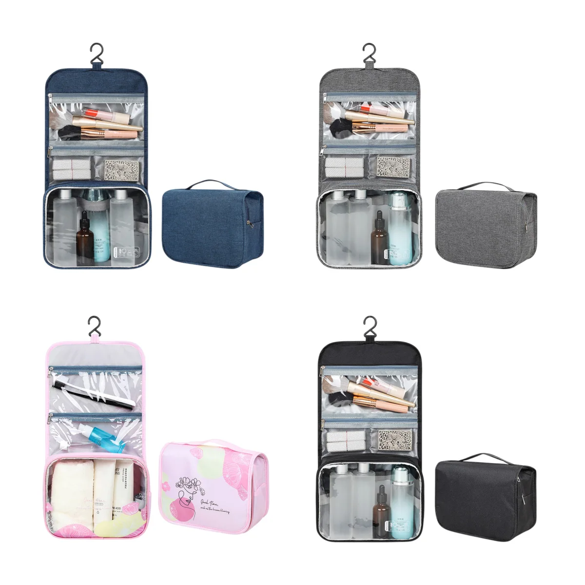 Compact Hanging Travel Wash Bag