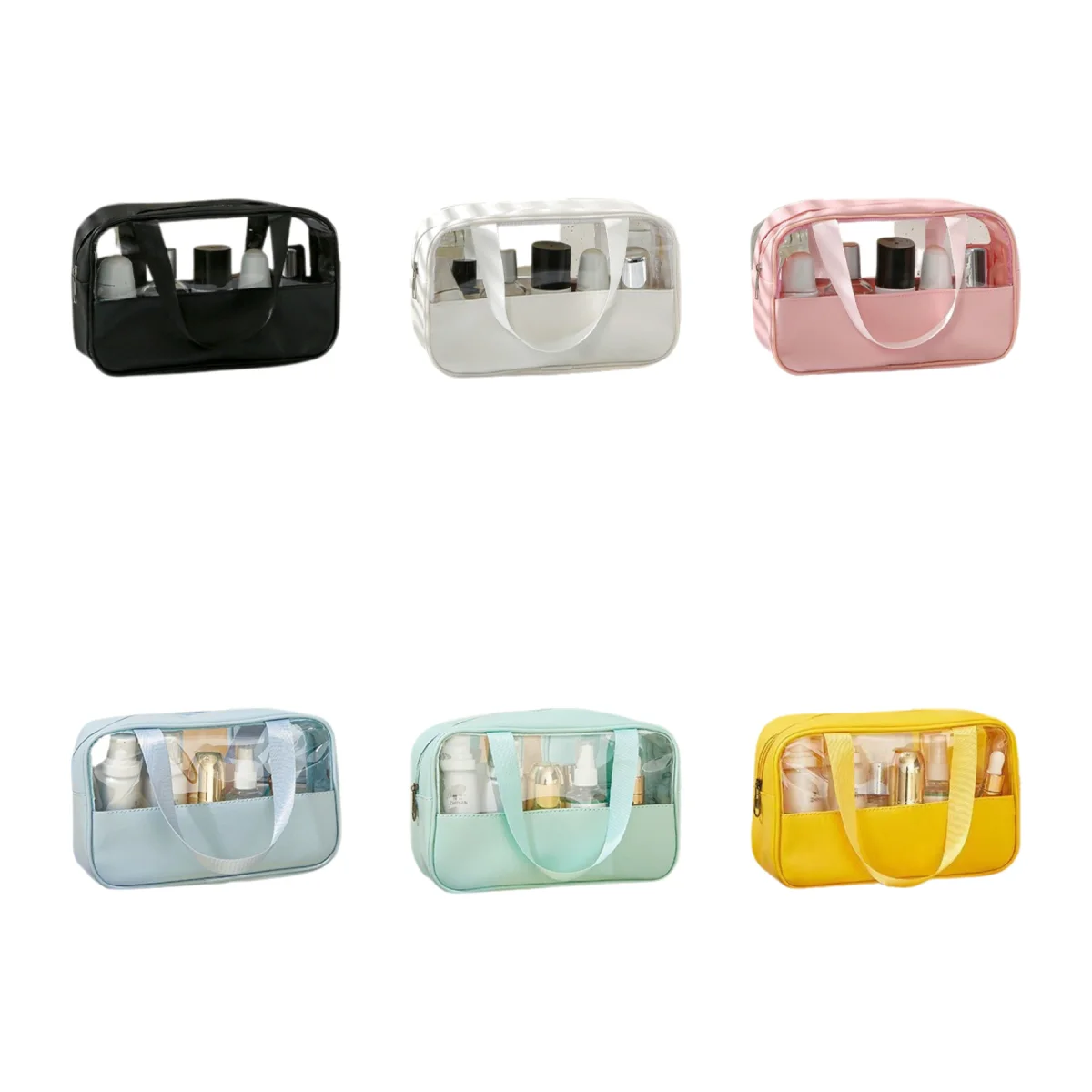 Clear PVC Travel Cosmetic Pouch Set