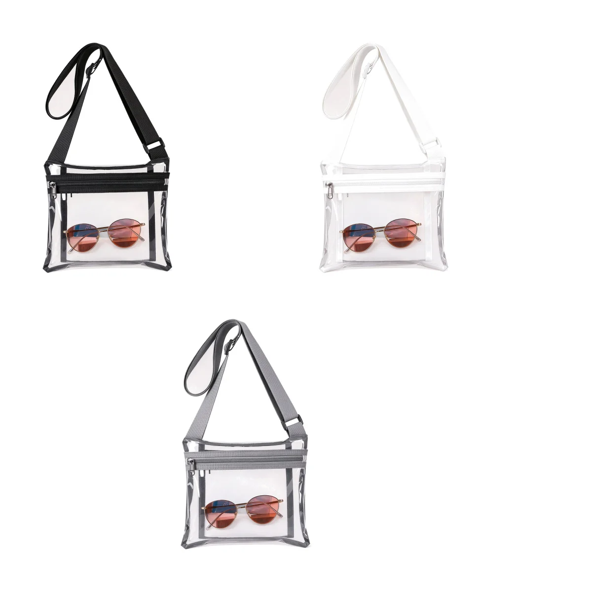 Clear PVC Security Crossbody Bag