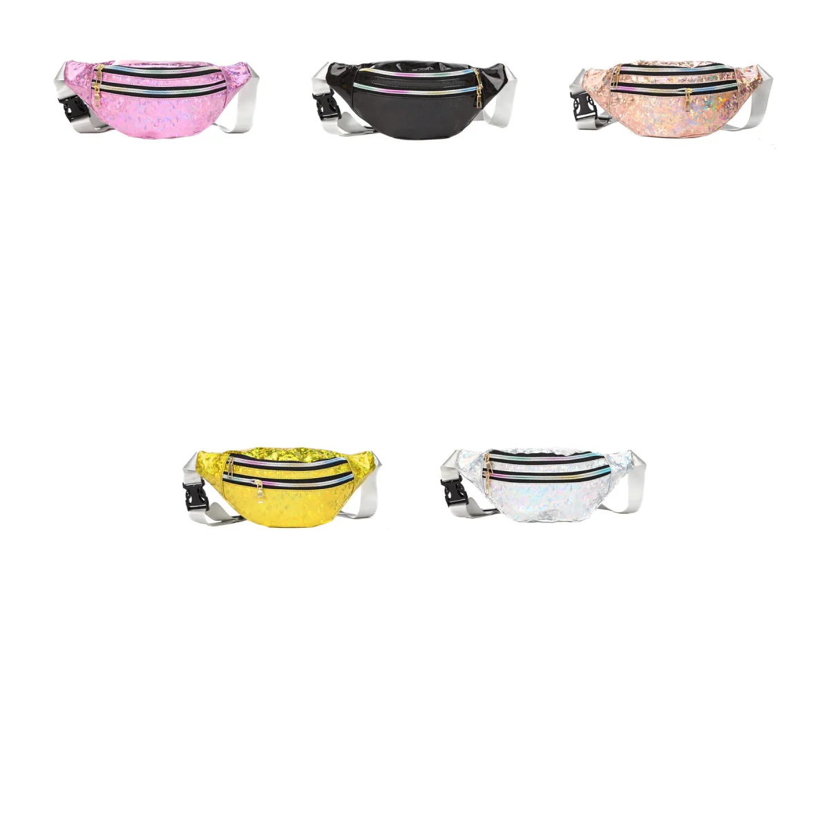 Holographic Convertible Waist Fanny Pack