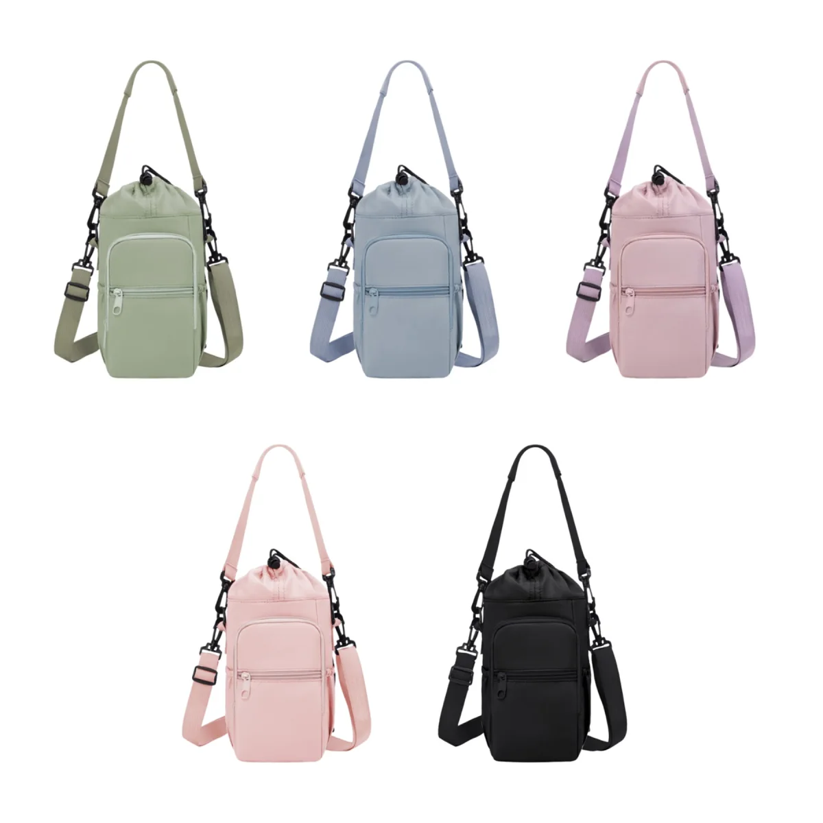 Drawstring Water Bottle Crossbody Sling