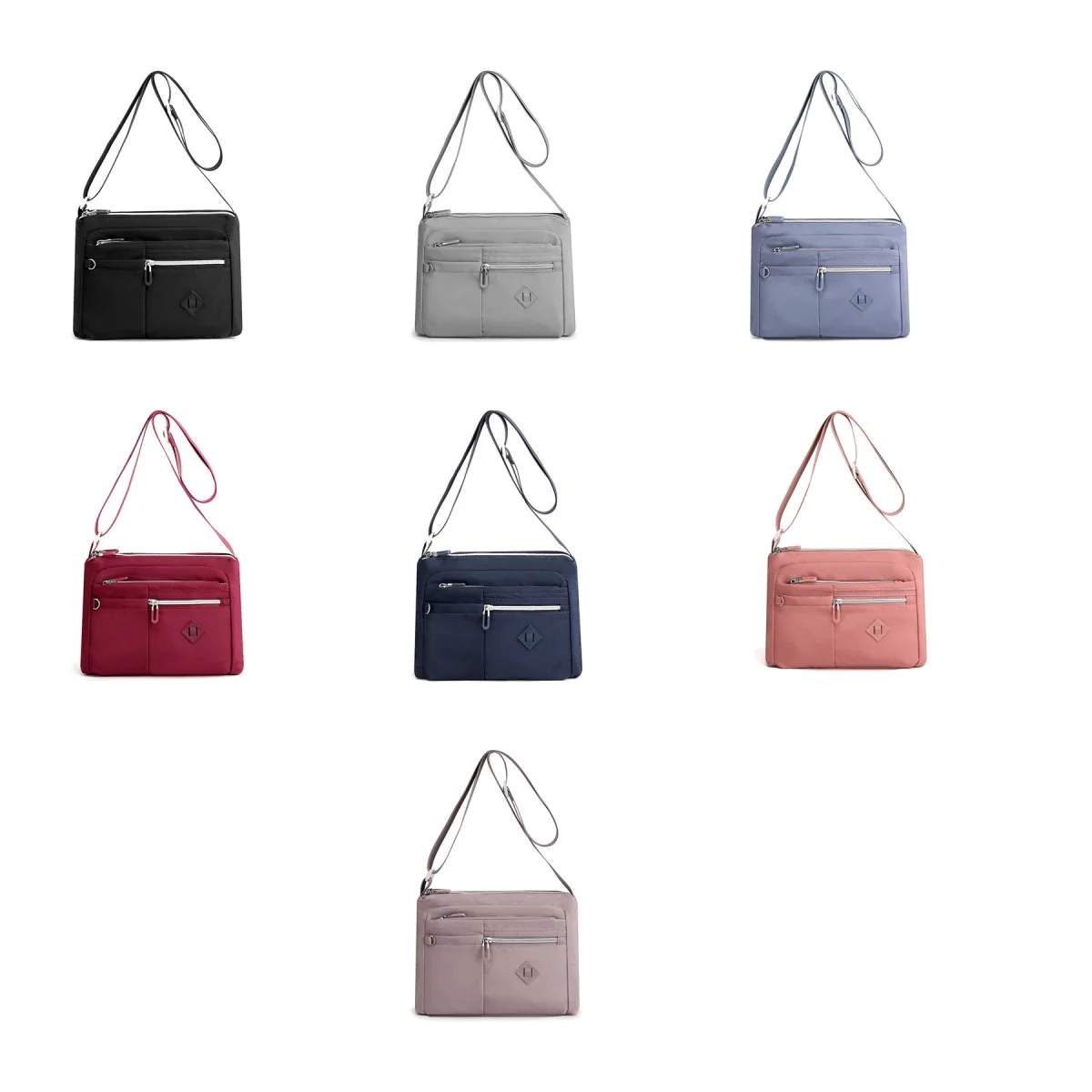 Simple Casual Multi Pocket Shoulder Bag