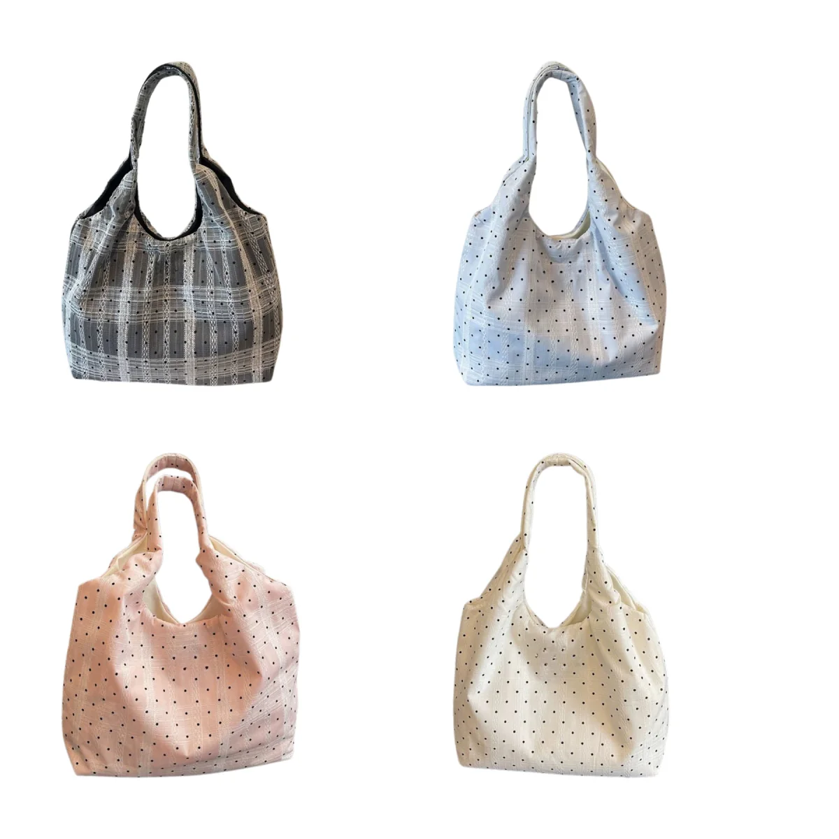 Dotted Large Capacity Shoulder Tote