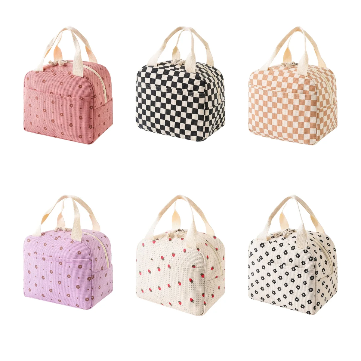 Corduroy Insulated Lunch Carry Bag