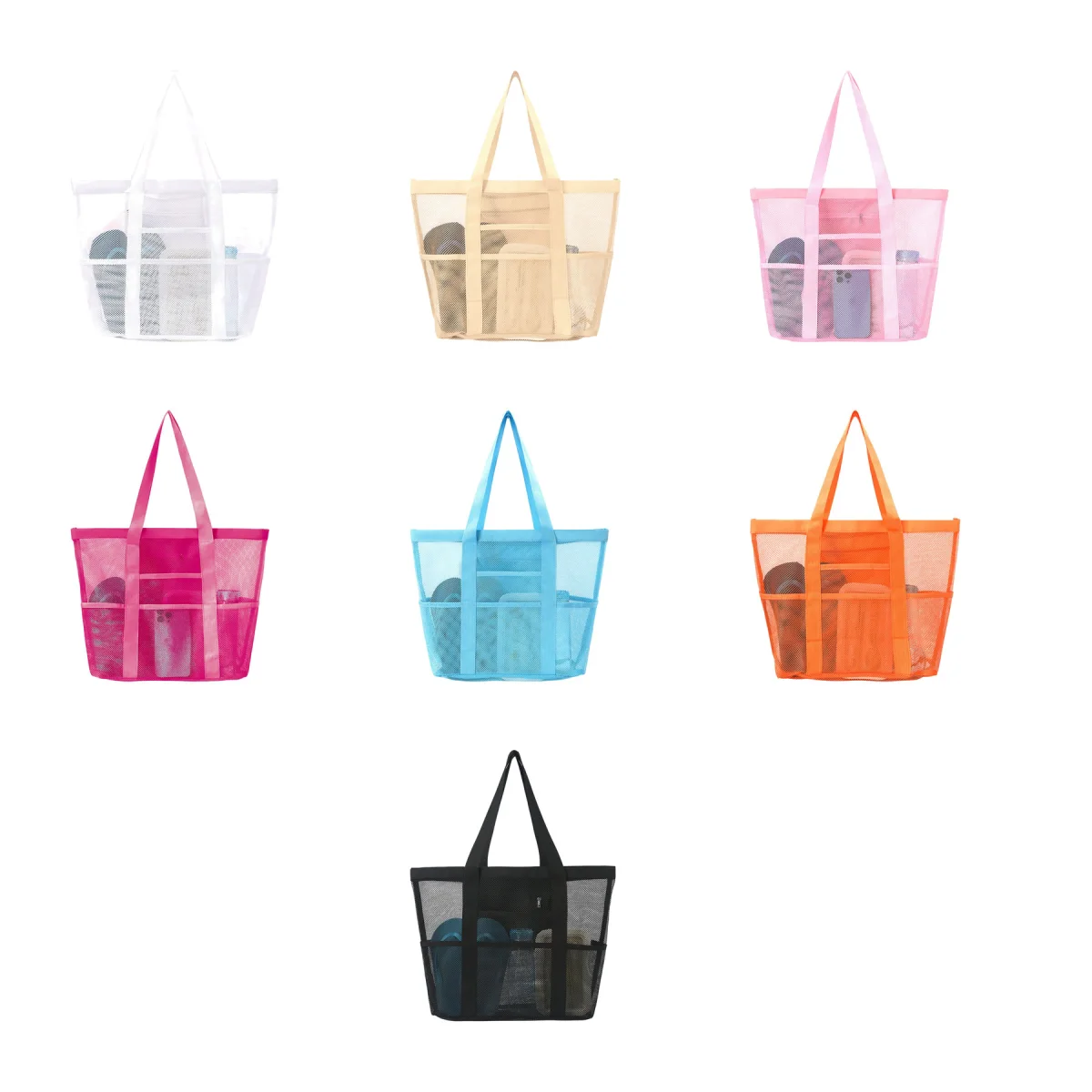 Nylon Mesh Beach Carryall Tote