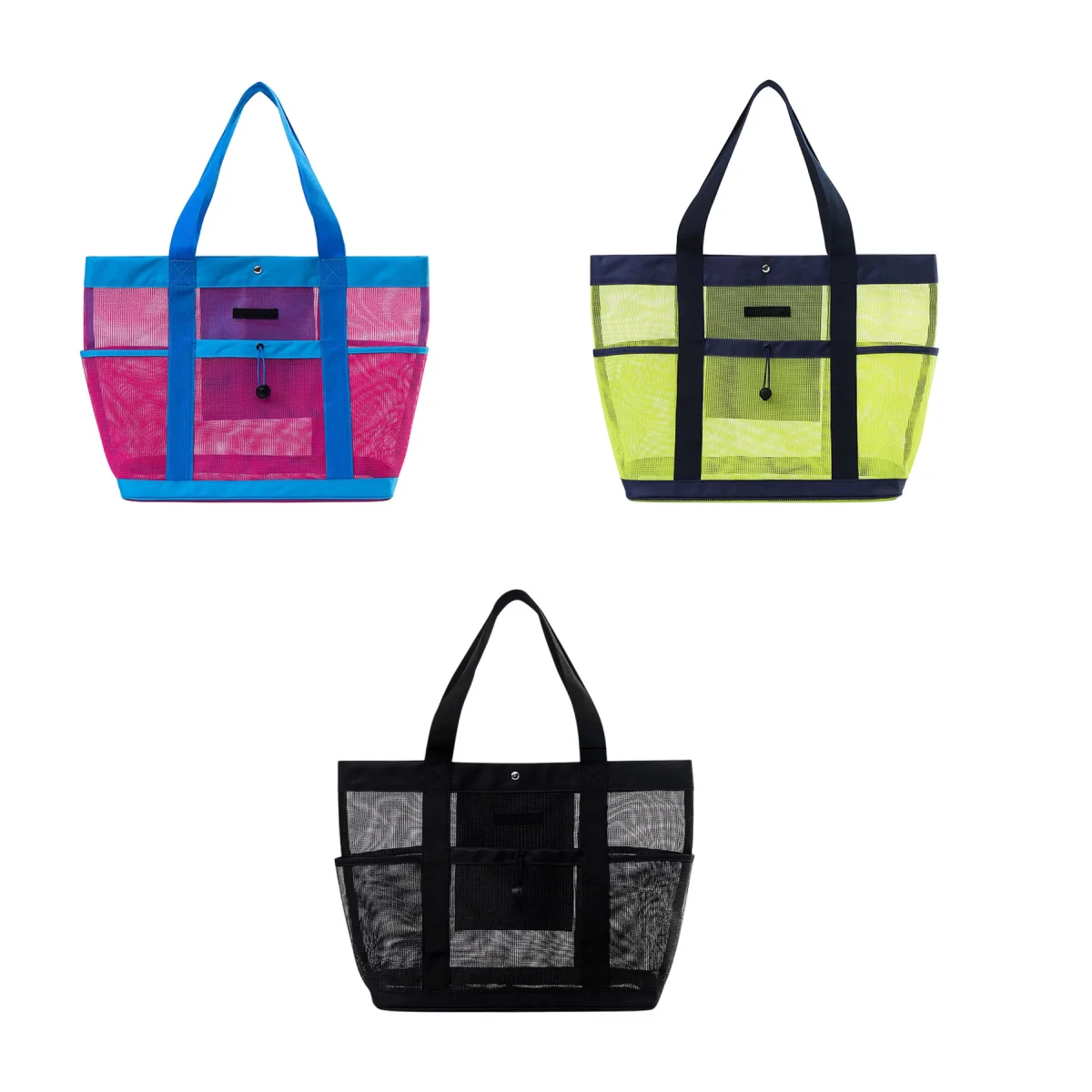 Insulated Bottom Mesh Beach Tote