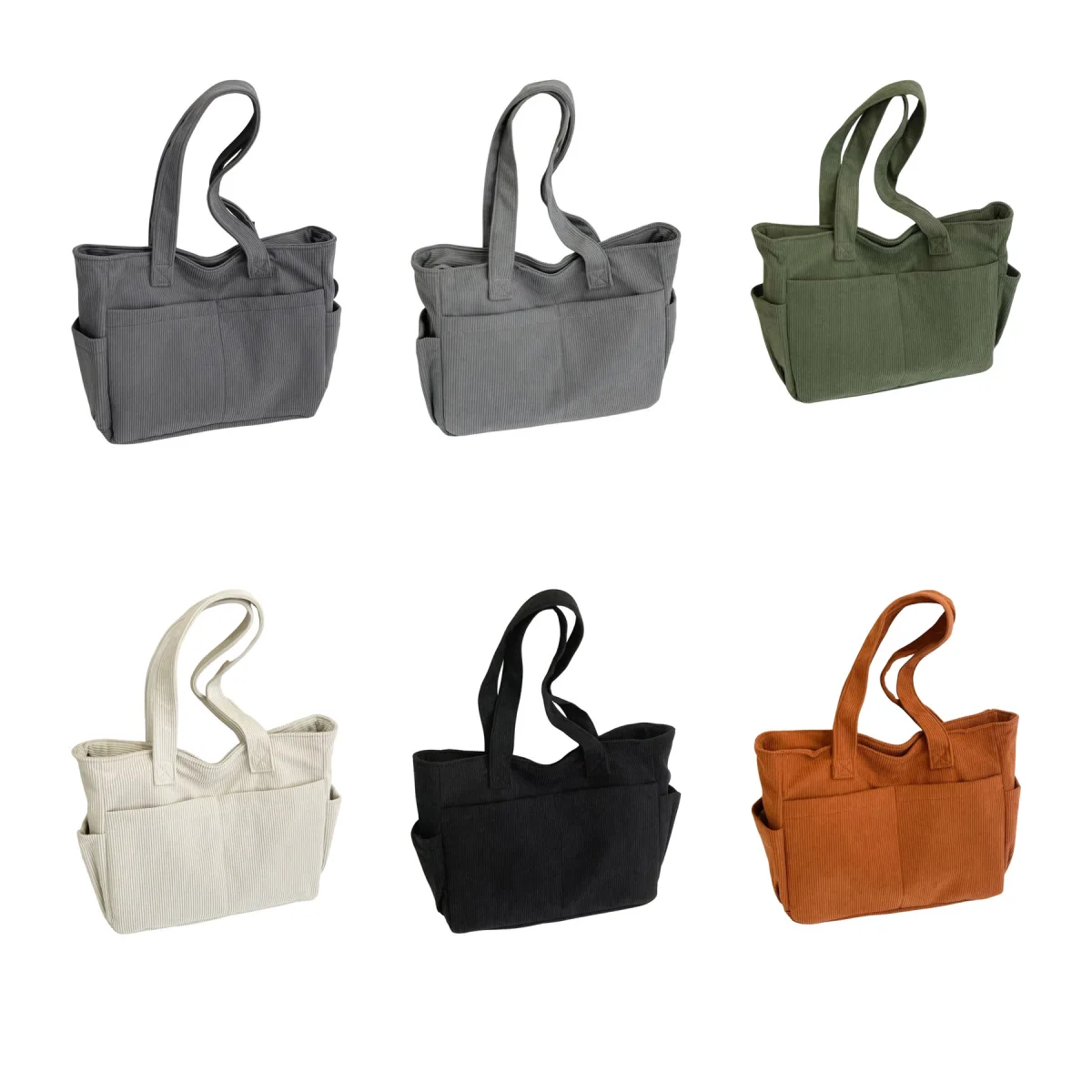 Soft Corduroy Shoulder Tote