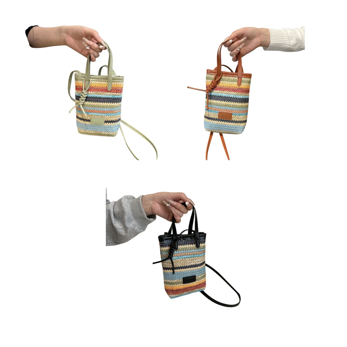Striped Urban Crossbody Shoulder Bag