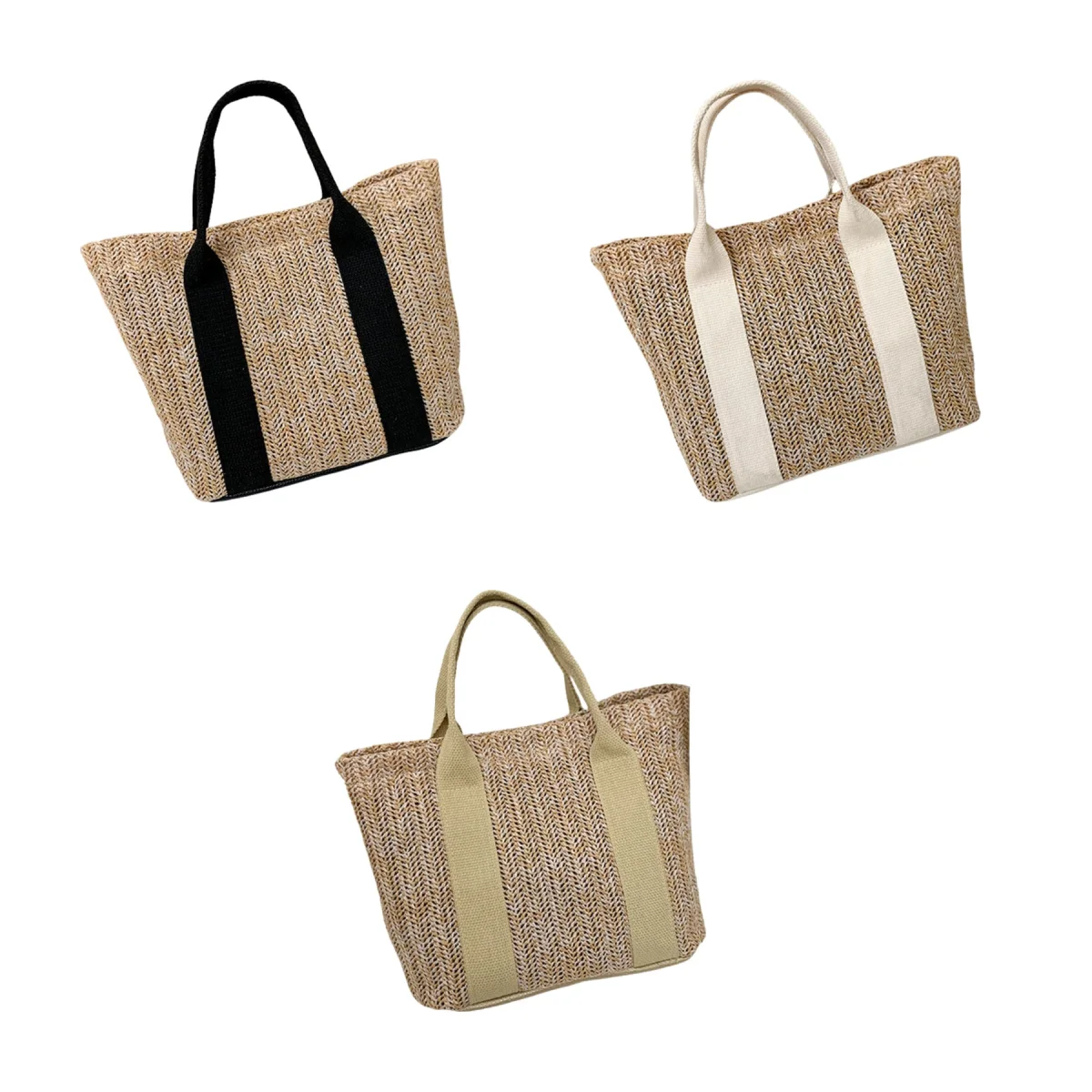 Natural Woven Straw Beach Shoulder Bag