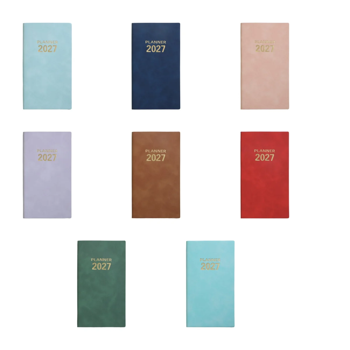 Leather Style Daily Planner With Pen Loop