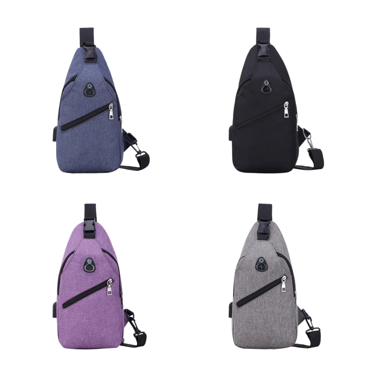 Magnetic Canvas Sling Chest Bag