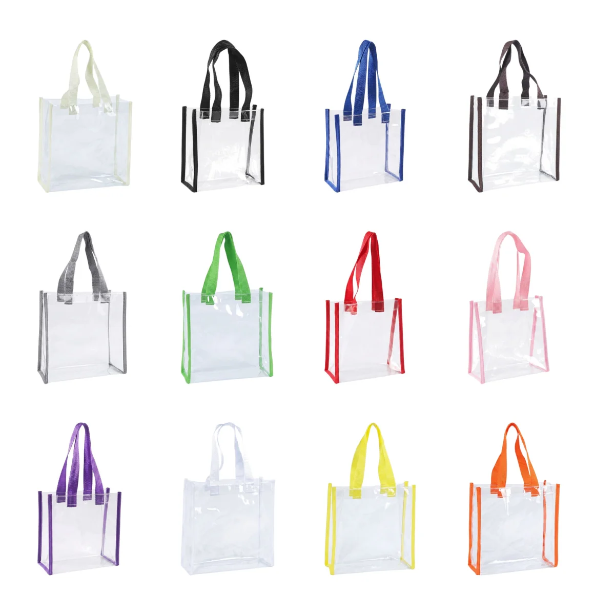 Webbed-Handle Clear PVC Tote