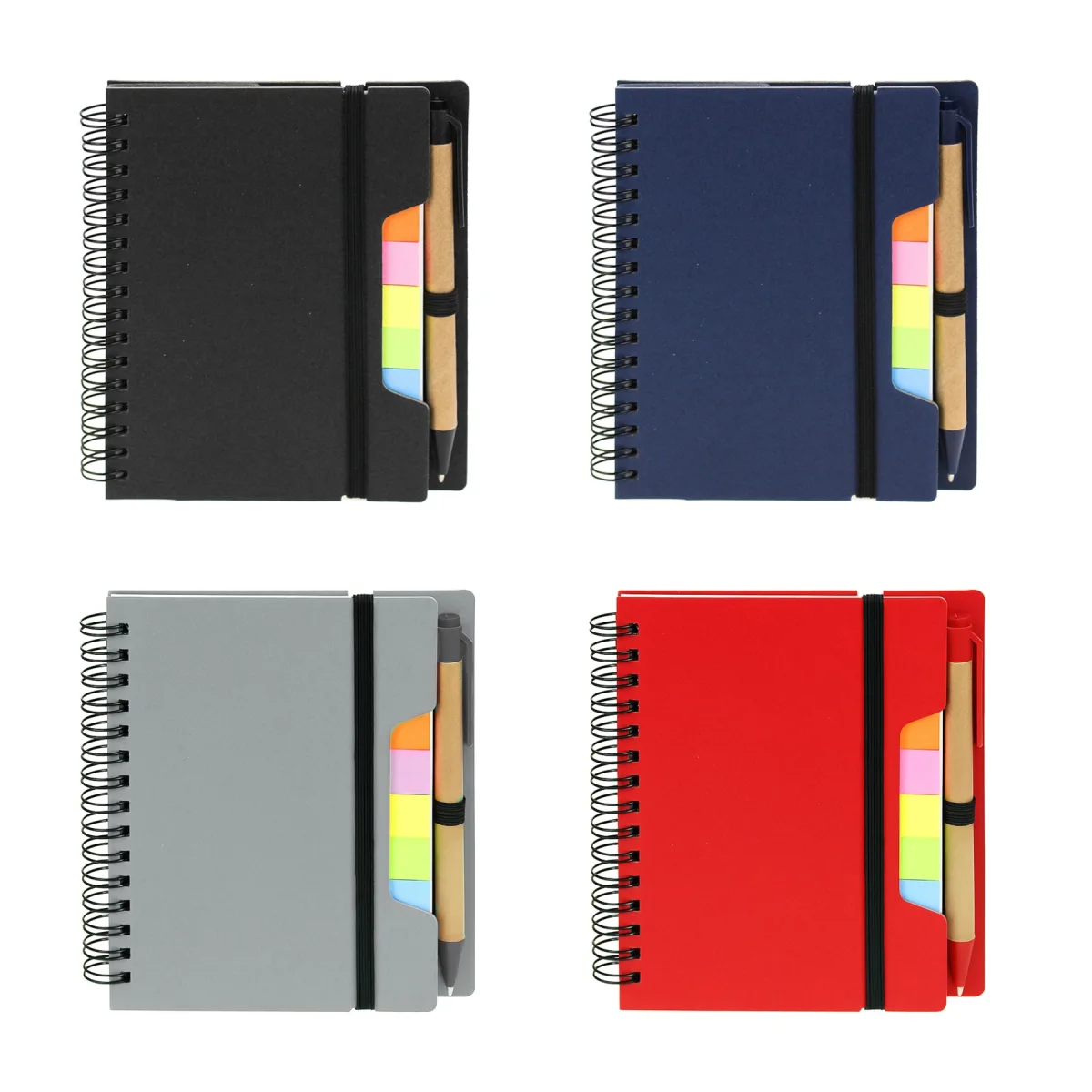 Coil Notebook With Pen, Sticky Notes