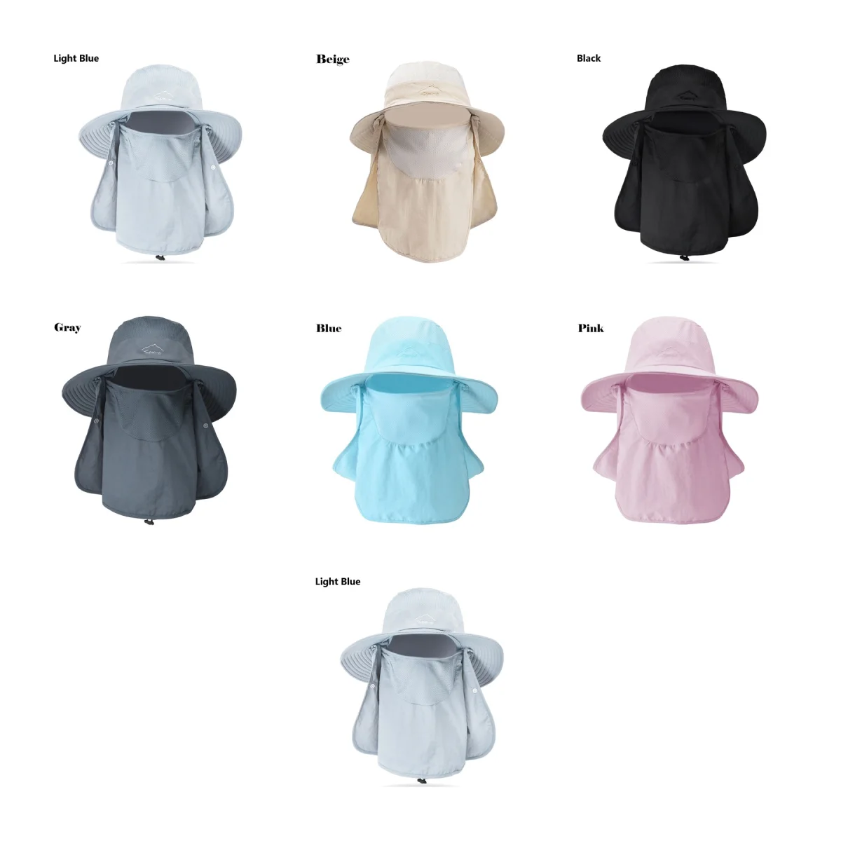 Nylon Wide Brim Fishing Sun Hat