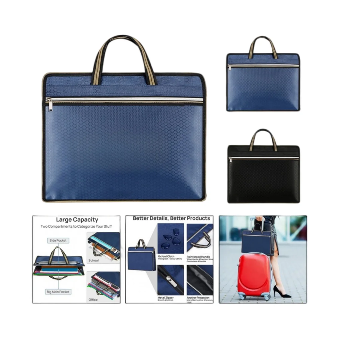 Classic Oxford Laptop Document Bag