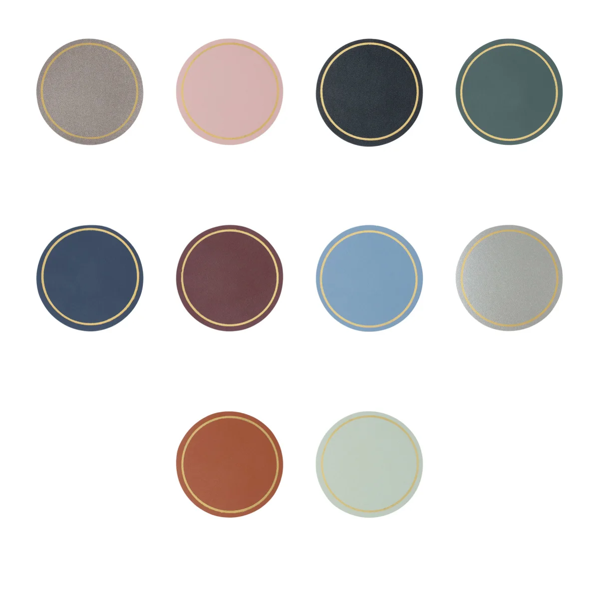 Small Round Leather Drink Coaster