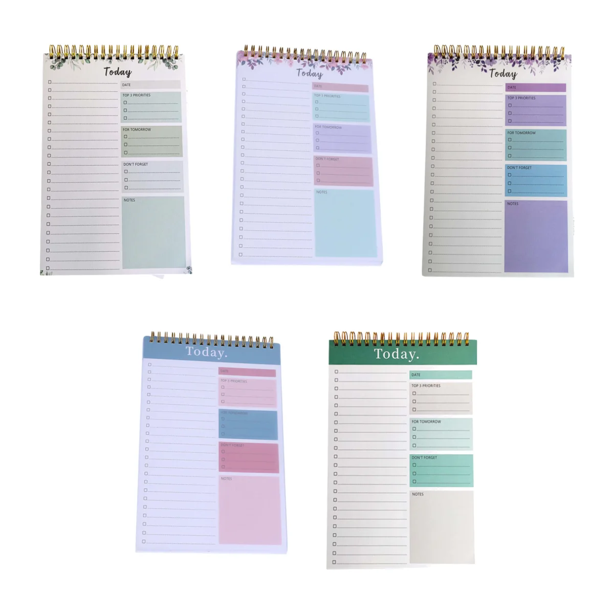 Colorful Portable Weekly Planner Notebook