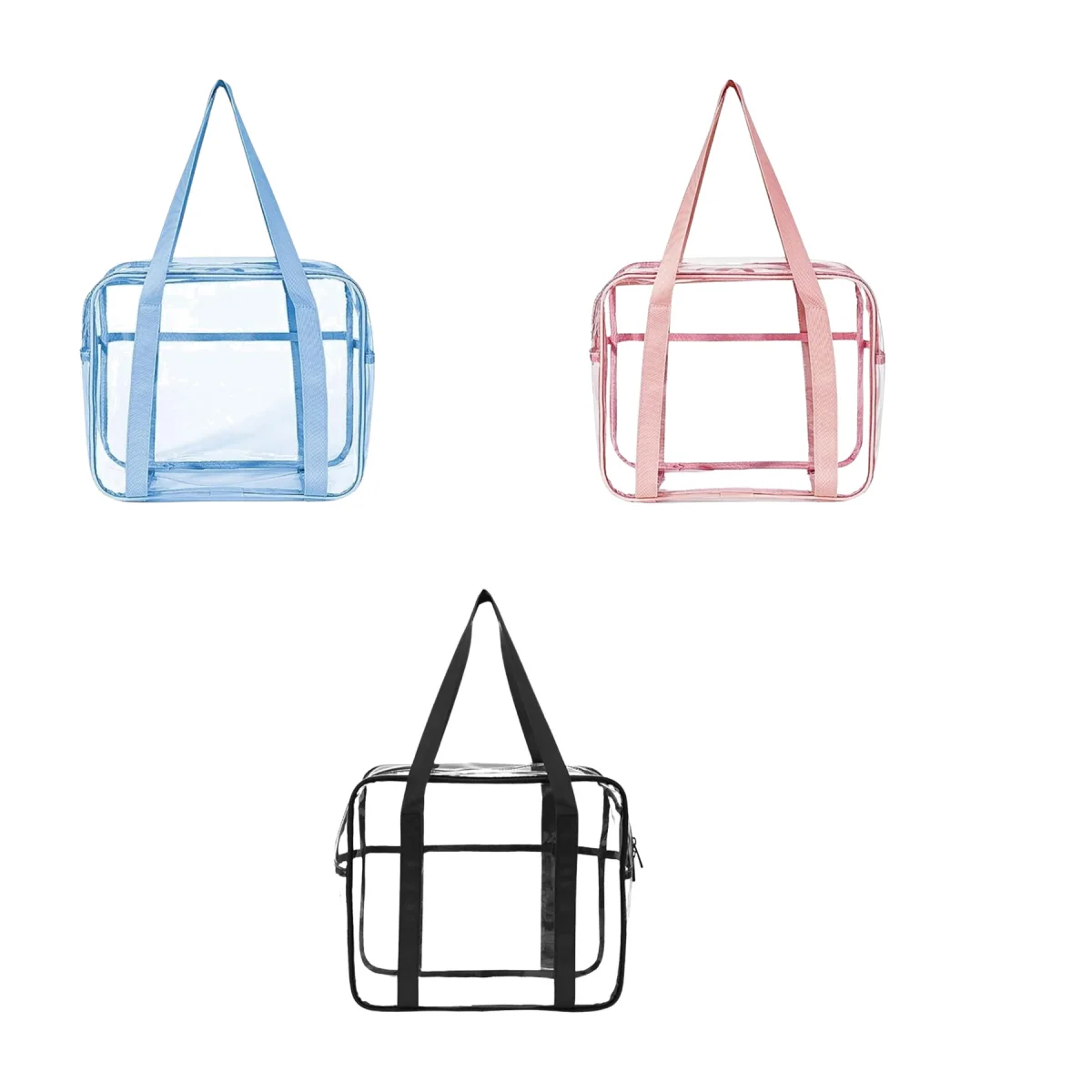 Clear Zip Toiletries Handbag Beach Shoulder Bag